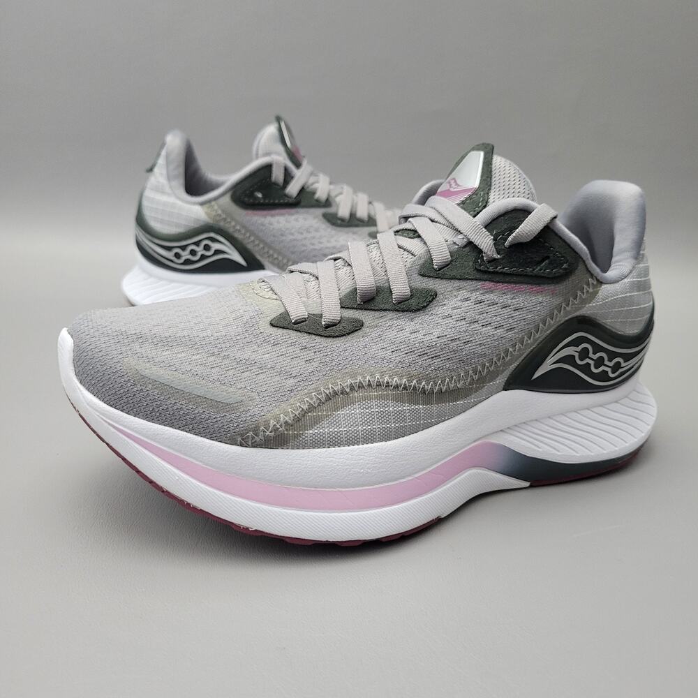 Saucony Endorphin Speed 2 Womens 7.5 Grey Pink Athletic Running Shoes Sneakers